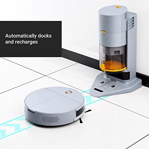 LIGHT 'N' EASY Robot Vacuum Cleaner, Super-Thin, Robot Vacuum Self Emptying, Quiet, Self-Charging Robotic Vacuum Cleaner, Good for Pet Hair, Low-Pile Carpets, Hard Floors