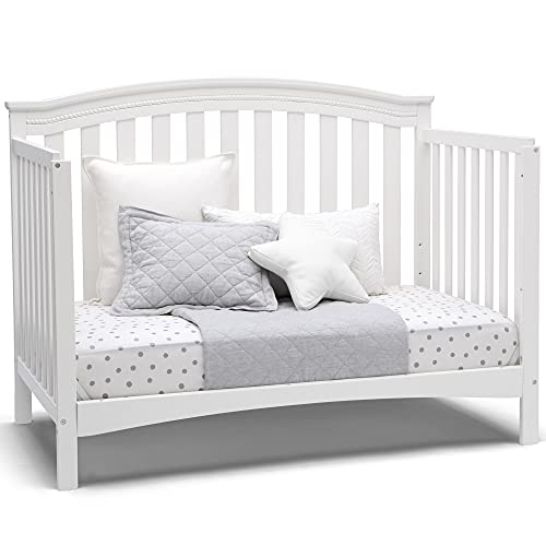 Delta children Waverly 6 in 1 Convertible Crib Day Bed, Toddler Bed, Sofa White
