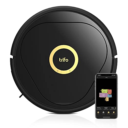Robot Vacuum Lucy, Trifo Robotic Vacuum Cleaner, 3000Pa Suction, Intelligent AI Mapping, Virtual Walls, Ideal for Pets Hair, Self-Charging, Carpets&Hard Floors&Tile, 5G Wi-Fi, App Control