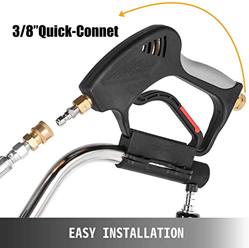 21 Inch 4500 PSI Pressure Washer with 3 Nozzle Front Spray Bar, Dual Handle Circular Accessory and Parts for Cleaning Driveways, Sidewalks, Patios