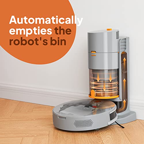 LIGHT 'N' EASY Robot Vacuum Cleaner, Robot Vacuum Automatic Emptying, Ultra-Quiet, Ultra-Thin, Auto-Charging Robotic Vacuum Cleaner, Good for Pet Hair, Low-Pile Carpets, Hard Floors