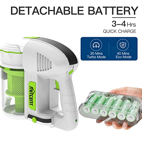 Mitcent Cordless Stick Vacuum Cleaner - 23Kpa 160W High Efficiency Brushless Motor, Lightweight Vacuum Cleaner, MT2002A