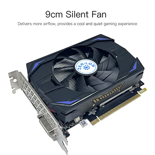 ZER-LON GeForce GTX 1050 Ti Graphics Card, 4GB 128-Bit GDDR5 PCI Express 3.0 x16, DVI-D/HDMI/DP, 7680x4320@60Hz, Desktop Gaming Video Card, Support G-Sync, GPU Boost, DirectX 12, NVIDIA Ansel