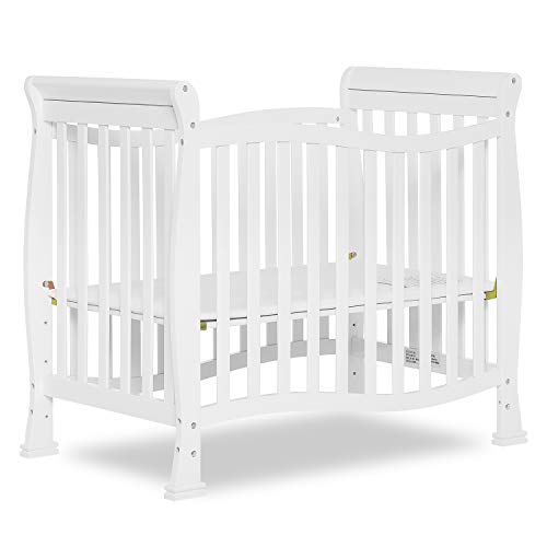 Dream On Me Violet 4-In-1 Convertible Mini Crib In White, Greenguard Gold Certified