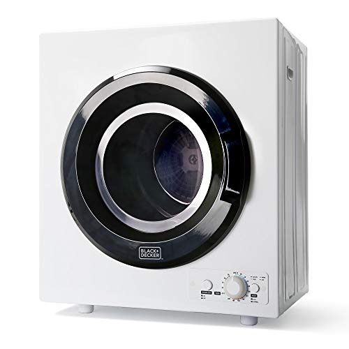 BLACK+DECKER Portable Clothes Washer for Apartments, Dorms, RVs, 6 Cycle Selection & 26.5 lbs. Capacity & BCED37 Portable Dryer, Small, 4 Modes, Load Volume 13.2 lbs, White