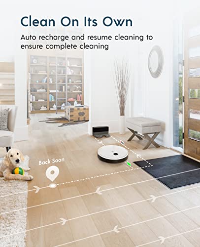yeedi vac Robot Vacuum with Advanced Mapping, 3000Pa Suction, Deep Cleaning, Virtual Boundary, Carpet Boost, App Control, Google Home, Alexa Compatible, Ideal for Hard Floor, Carpet and Pet Family
