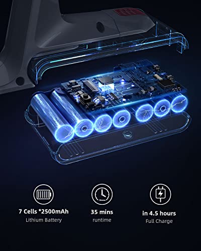 Cordless Vacuum Cleaner, Honiture Stick Vacuum with 380W 26Kpa Powerful Suction, 4 in 1 Lightweight Wireless Vacuum with 180 Foldable Tube 2200mAh Battery for Home Hard Floor/Carpet/Bed/Pet Hair