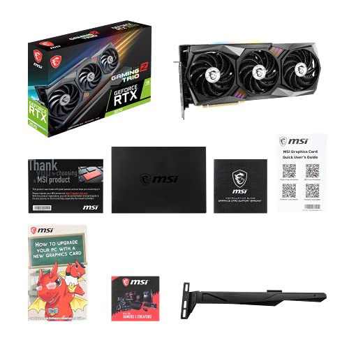 MSI Gaming GeForce RTX 3070 LHR 8GB GDRR6 256-Bit HDMI/DP Nvlink Torx Fan 4 RGB Ampere Architecture OC Graphics Card (RTX 3070 Gaming Z Trio 8G LHR)