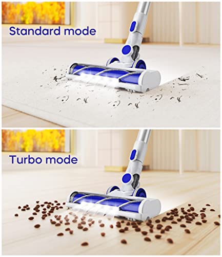 Cordless Vacuum Cleaner - ORFELD 24000Pa Powerful Stick Vacuum, Upgrade 40Mins Runtime & Most Advanced Filtration, 4 in 1 Rechargeable Lightweight Cordless Vacuum for Hardwood Carpet Pet Hair