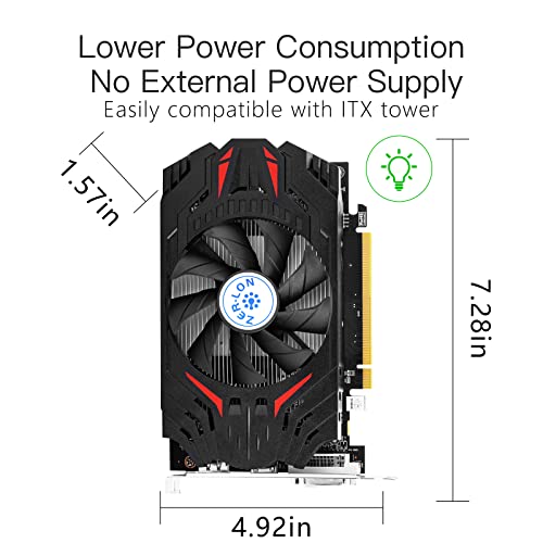 ZER-LON AMD Radeon RX 550 Graphics Card, 4GB 128-Bit GDDR5 PCI Express 3.0 x 8, DP/HDMI/DVI-D Tri-Ports, 4K Output, DirectX 12, OpenGL 4.5, Desktop Gaming Video Card, PC Computer GPU