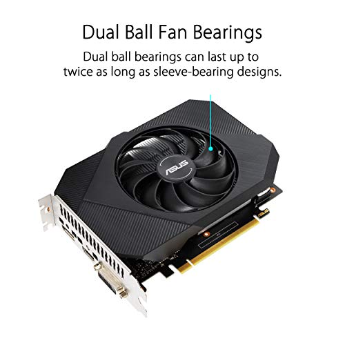 ASUS Phoenix NVIDIA GeForce GTX 1650 OC Edition Gaming Graphics Card (PCIe 3.0, 4GB GDDR6 Memory, HDMI, DisplayPort, DVI-D, Axial-tech Fan Design)