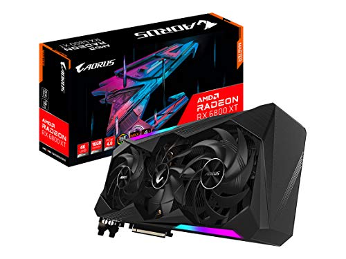 AORUS Radeon RX 6800 XT Master 16G Graphics Card, MAX-Covered Cooling, 16GB 256-bit GDDR6, GV-R68XTAORUS M-16GD Video Card