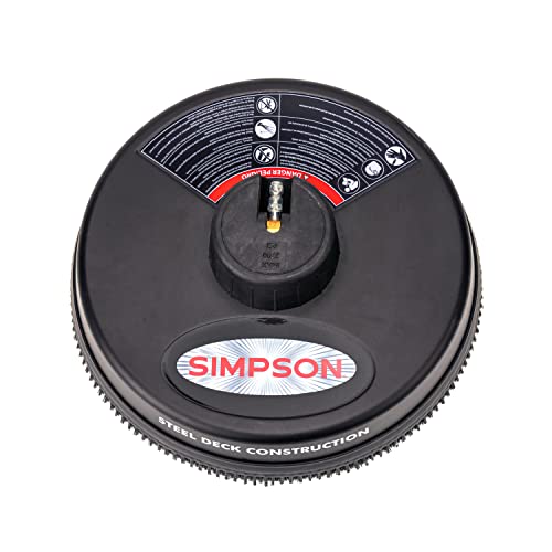Simpson Cleaning MSH3125 MegaShot Gas Pressure Washer Powered by Honda GC190, 3200 PSI at 2.5 GPM, Black & 80165, Rated Up to 3700 PSI Universal 15" Steel Surface Scrubber, Plain