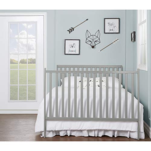 Dream On Me Synergy 5-in-1 Convertible Crib in Cool Grey, Greenguard Gold Certified