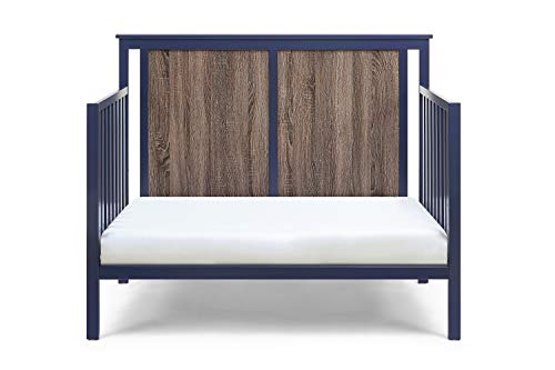 Suite Bebe Connelly 4 in 1 Convertible Crib in Midnight Blue with Vintage Walnut