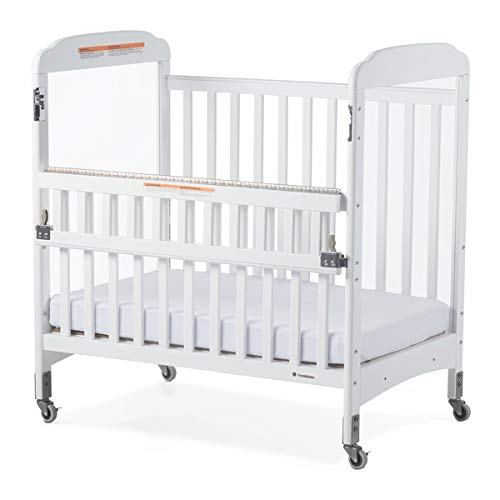 Foundations Compact Serenity SafeReach Side Crib with Adjustable Mattress Board (Natrual)
