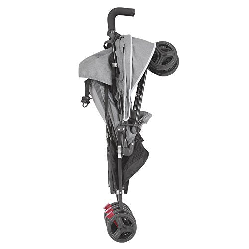 Dream On Me Volgo Twin Umbrella Stroller in Dark and Light Grey