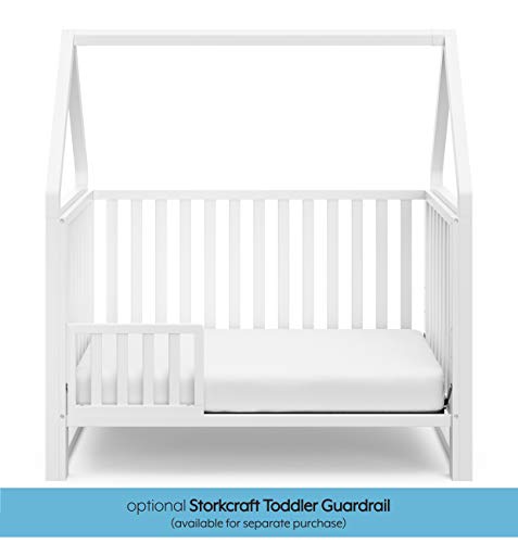 Storkcraft Orchard 5-in-1 Convertible Crib (White) – Canopy Style Baby Crib, Converts from Crib to Toddler Bed, Daybed and Full-Size Bed, Fits Standard Full-Size Crib Mattress