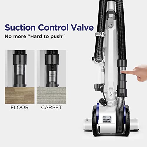 Eureka PowerSpeed Lightweight Bagless Upright Vacuum Cleaner with Pet Turbo Brush, for Carpet and Hard Floor, Plum