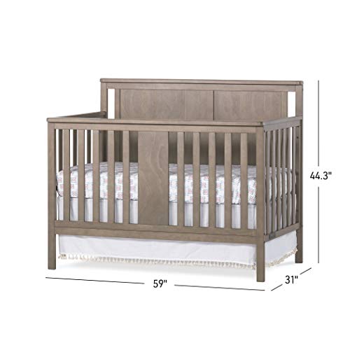 Forever Eclectic Quincy 4-in-1 Convertible Crib, Dusty Heather Brown