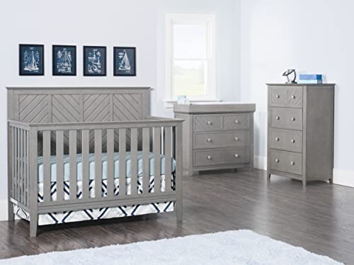 Child Craft Atwood 4-in-1 Convertible Baby Crib (Lunar Gray)