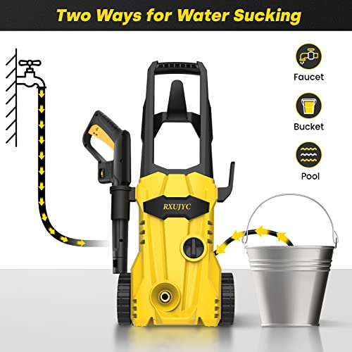 3000 PSI Electric Pressure Washer 2.4GPM 1600W High Power Washer Portable Car Pressure Washer Machine with Spray Gun Pressure Hose and Adjustable Spray Nozzles for Cleaning Car Home Driveway Garden