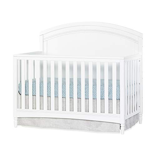 Child Craft Stella 4-in-1 Convertible Baby Crib in Matte White