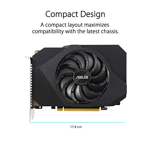 ASUS Phoenix NVIDIA GeForce GTX 1650 OC Edition Gaming Graphics Card (PCIe 3.0, 4GB GDDR6 Memory, HDMI, DisplayPort, DVI-D, Axial-tech Fan Design)