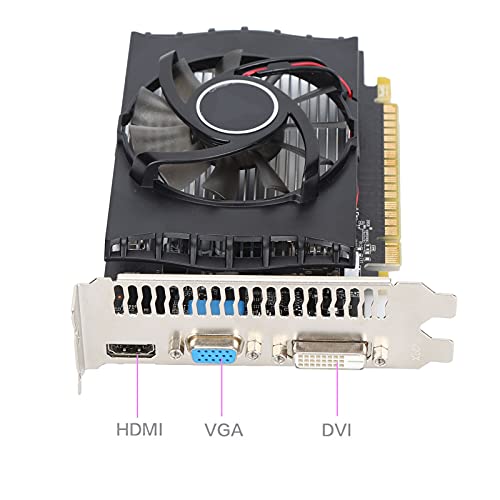 GT730 4GB DDR3 TA Graphics Card, HDMI+VGA+DVI 64Bit Desktop Computer Game Video Graphics Card with Single Cooling Fan for Windows Xp/7/8/8.1/10