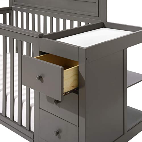 DaVinci Autumn 4-in-1 Convertible Crib and Changer Combo in Slate