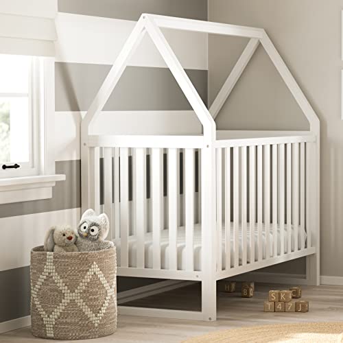 Storkcraft Orchard 5-in-1 Convertible Crib (White) – Canopy Style Baby Crib, Converts from Crib to Toddler Bed, Daybed and Full-Size Bed, Fits Standard Full-Size Crib Mattress
