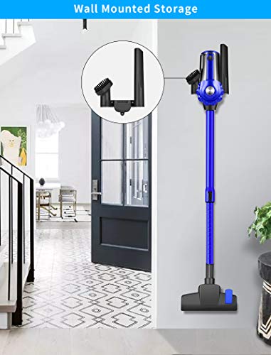 Elezon E600 Vacuum Cleaner 17KPa Powerful Suction,Bagless Corded Stick Handheld Vacuum for Hardwood Floor and Tile,Blue