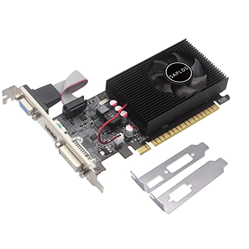 SAPLOS GeForce GT 730 2GB DDR3 64-Bits Low Profile Graphics Card,DVI-I,HDMI,VGA,PCI Express 2.0 x8,NVIDIA Video Card for PC Gaming/Working,DirectX 12,Computer GPU
