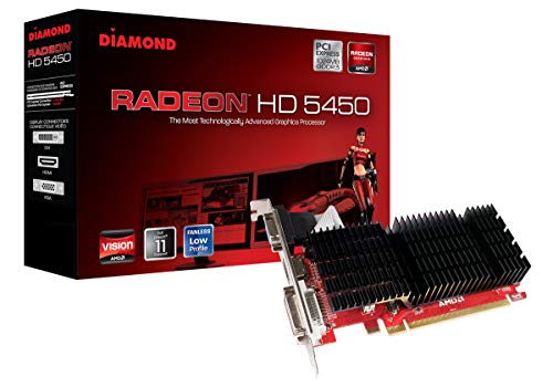 Diamond Multimedia AMD Radeon HD 5450 PCI Express GDDR3 1GB MEM (DVI, HDMI, VGA) Low Profile Enhanced Heatsink Video Graphics Card (5450PE31G)