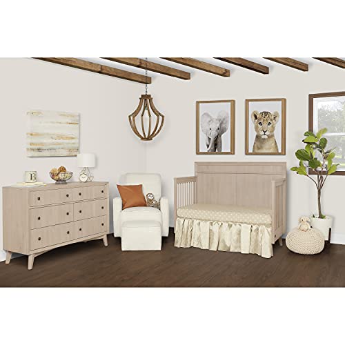 Evolur Loft Antilia Mid-Century 4-in1 Crib in Sand Castle Oak
