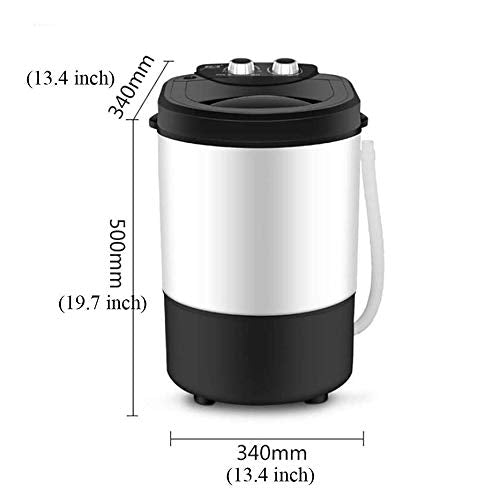 Thermoses Upgraded Version Top Loader Portable, Mini Washing Machine, Quiet Washer, Rotary Controller, 110V-for Compact Laundry, 4.5 Lbs. Capacity, Black