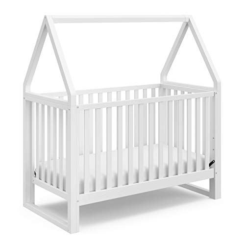 Storkcraft Orchard 5-in-1 Convertible Crib (White) – Canopy Style Baby Crib, Converts from Crib to Toddler Bed, Daybed and Full-Size Bed, Fits Standard Full-Size Crib Mattress