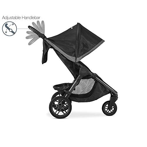 Britax B-Free Stroller | All Terrain Tires + Adjustable Handlebar + Extra Storage with Front Access + One Hand, Easy Fold, Pewter