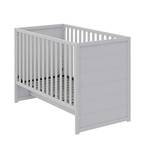 Little Seeds Haven 3-in-1 Convertible Storage Crib, Nursery, Dove Gray