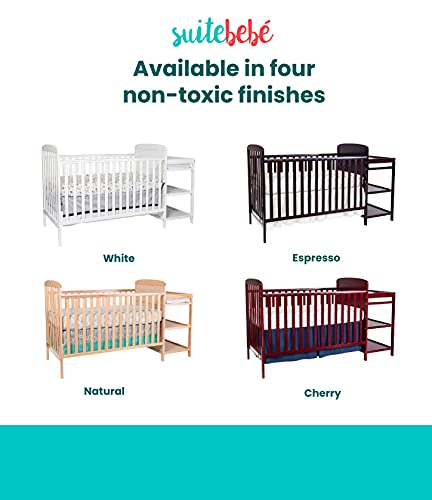 Suite Bebe Ramsey 3 in 1 Convertible Crib and Changer in White