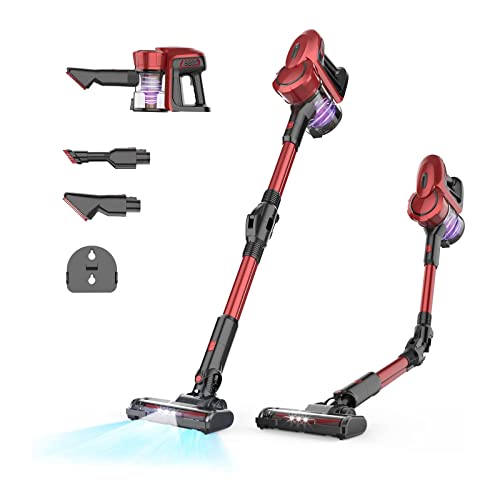 Cordless Stick Vacuum, 25Kpa Powerful Suction Vacuum Cleaner 45min Long Rumtime with 250W Motor Cordless Vacuum for Hard Floor Carpet