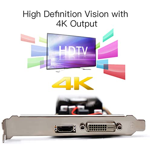 KAER GeForce GT 1030 2GB GDDR5 Low Profile Graphics Card 64 Bi DirectX 12 PCI Express 3.0 x4 Dual Monitors of DVI and HDMI, Nvidia PC Gaming Video Card