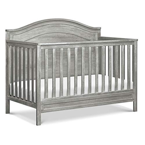 DaVinci Charlie 4-in-1 Convertible Crib in Cottage Grey, Greenguard Gold Certified