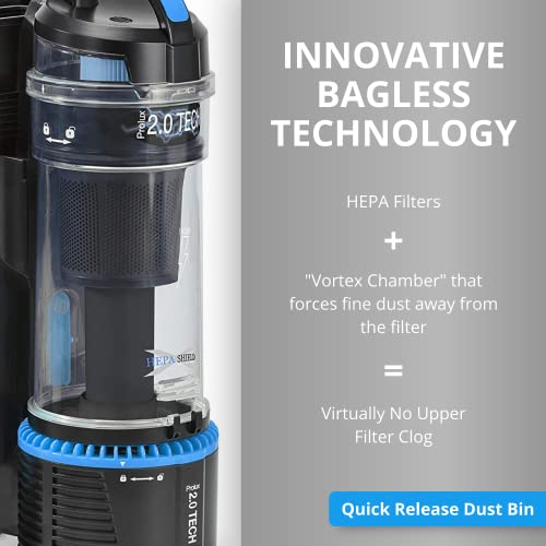 Prolux 2.0 1 Hour Battery Bagless Backpack Vacuum Cleaner w/Dual HEPA Shield Filtration and Tool Accessory Kit