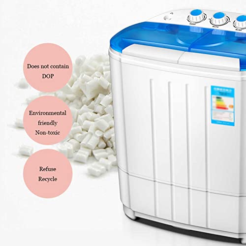 yunyun Compact Washing Machine,3.6 Kg Household Small Automatic Laundry Machine,Portable Silent Double Barrel Clothes Washer Suitable for Small Clothes Such As Socks and Underwear