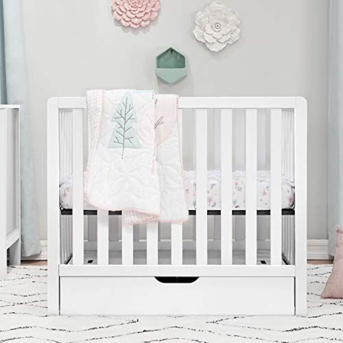 Carter's by DaVinci Colby 4-in-1 Convertible Mini Crib with Trundle Drawer in White, Greenguard Gold Certified, Undercrib Storage