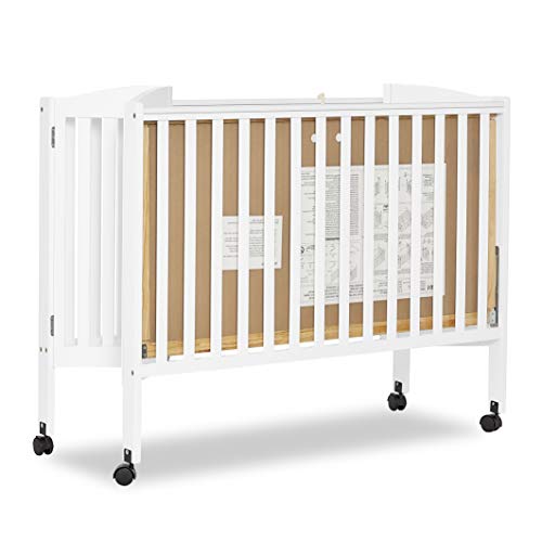 Dream On Me, Full Size 2-in-1 Folding Stationary Side Crib, White
