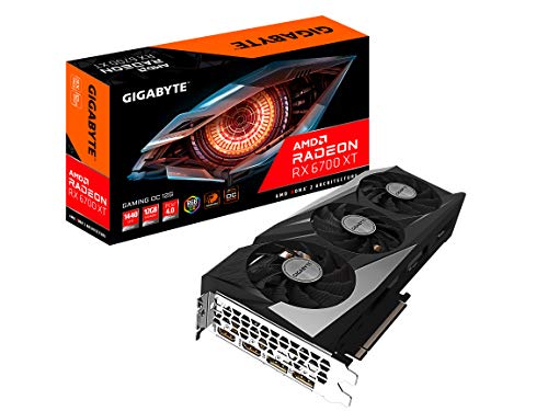 Radeon RX 6700 XT Gaming OC 12G Graphics Card, WINDFORCE 3X Cooling System, 12GB 192-bit GDDR6, GV-R67XTGAMING OC-12GD Video Card