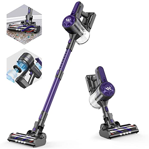 Cordless Vacuum, Stick Vacuum Cleaner with 80000 RPM High-Speed Brushless Motor, 250W Brushless Motor Stick Vacuum, 4 in 1 Lightweight Handheld Vacuum for Hardwood Floor Pet Hair
