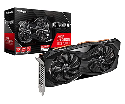 ASRock Radeon RX 6700 XT Challenger D Gaming Graphic Card, 12GB GDDR6 VRAM, AMD RDNA2 (RX6700XT CLD 12G)